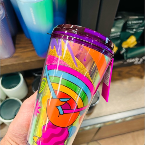 Starbucks Tim Singleton Pride Cup Holographic Tumbler Cold Brew 2023 Exclusive - Picture 6 of 11